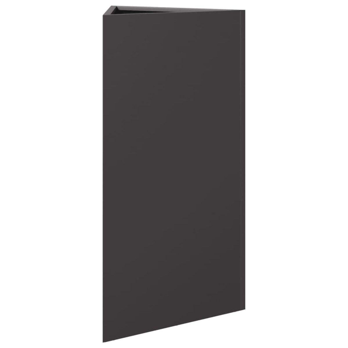 vidaXL Ζαρντινιέρα Κήπου Μαύρο Τρίγωνο 40x34,5x75εκ από Ατσάλι