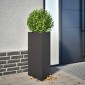 vidaXL Ζαρντινιέρα Κήπου Μαύρο Τρίγωνο 40x34,5x75εκ από Ατσάλι