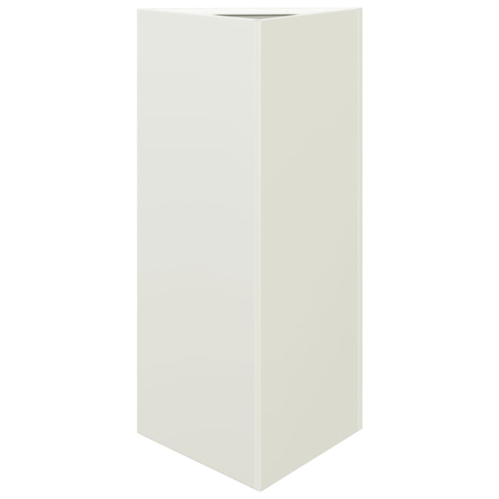 vidaXL Ζαρντινιέρα Κήπου Λευκή Τρίγωνο 40x34,5x75εκ από Ατσάλι
