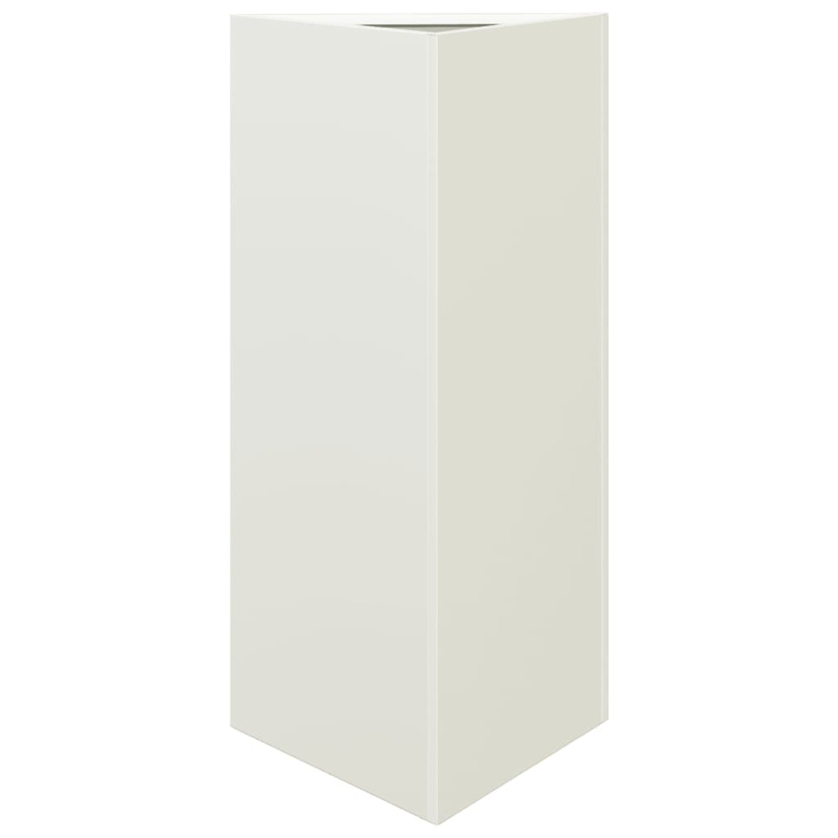 vidaXL Ζαρντινιέρα Κήπου Λευκή Τρίγωνο 40x34,5x75εκ από Ατσάλι