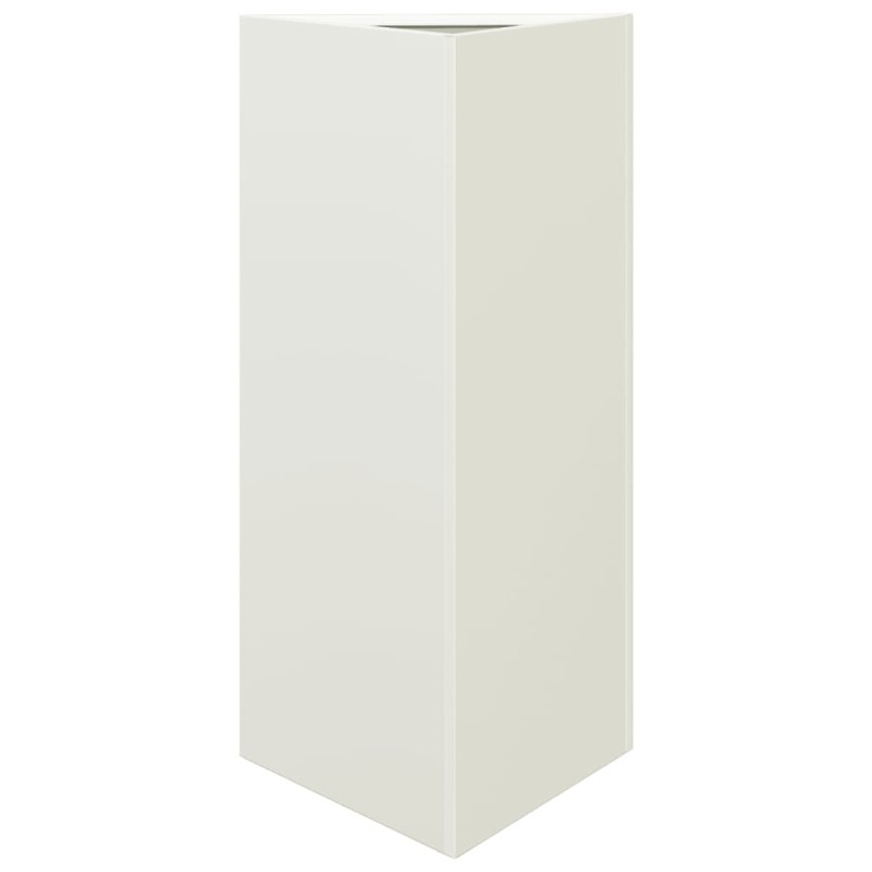 vidaXL Ζαρντινιέρα Κήπου Λευκή Τρίγωνο 40x34,5x75εκ από Ατσάλι