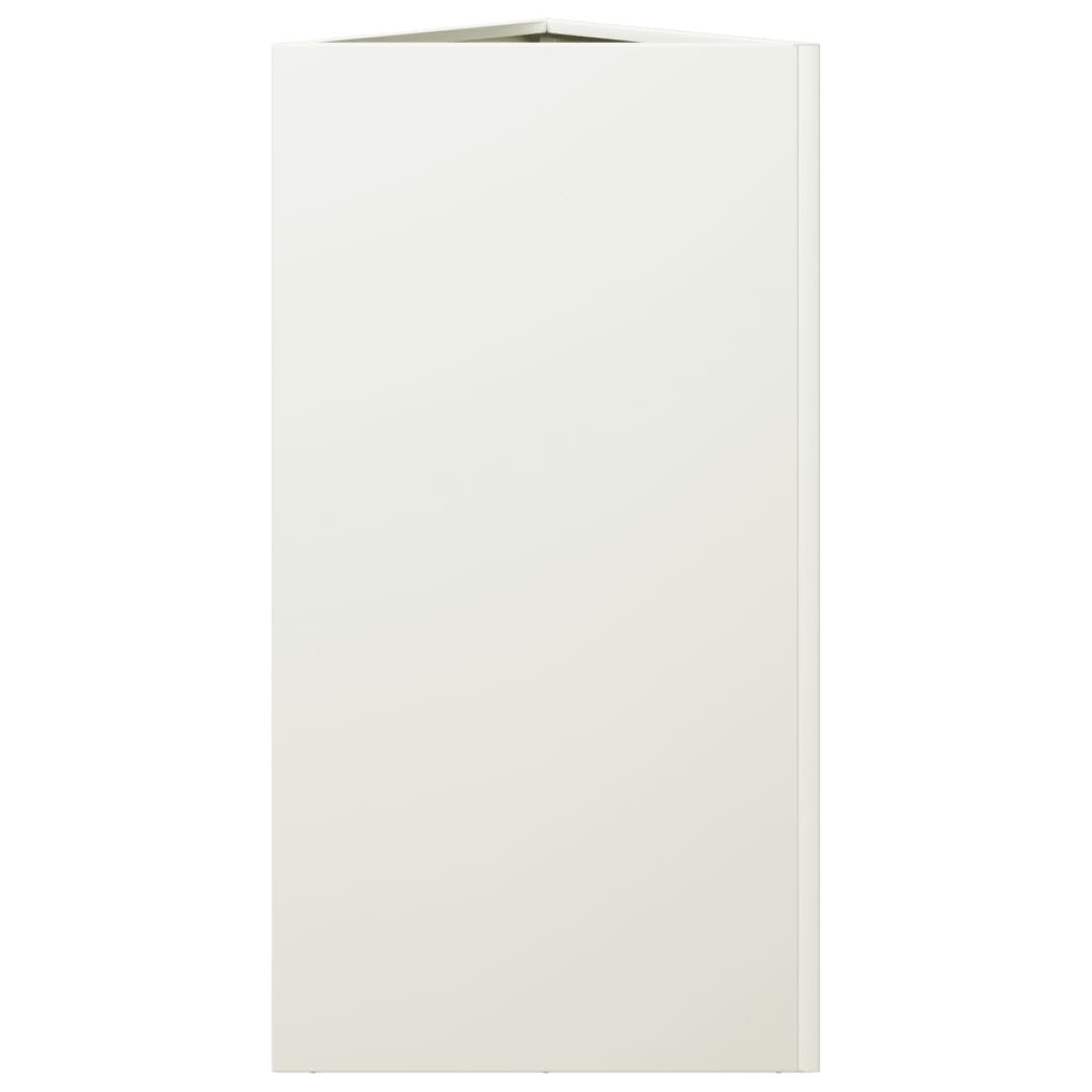 vidaXL Ζαρντινιέρα Κήπου Λευκή Τρίγωνο 40x34,5x75εκ από Ατσάλι