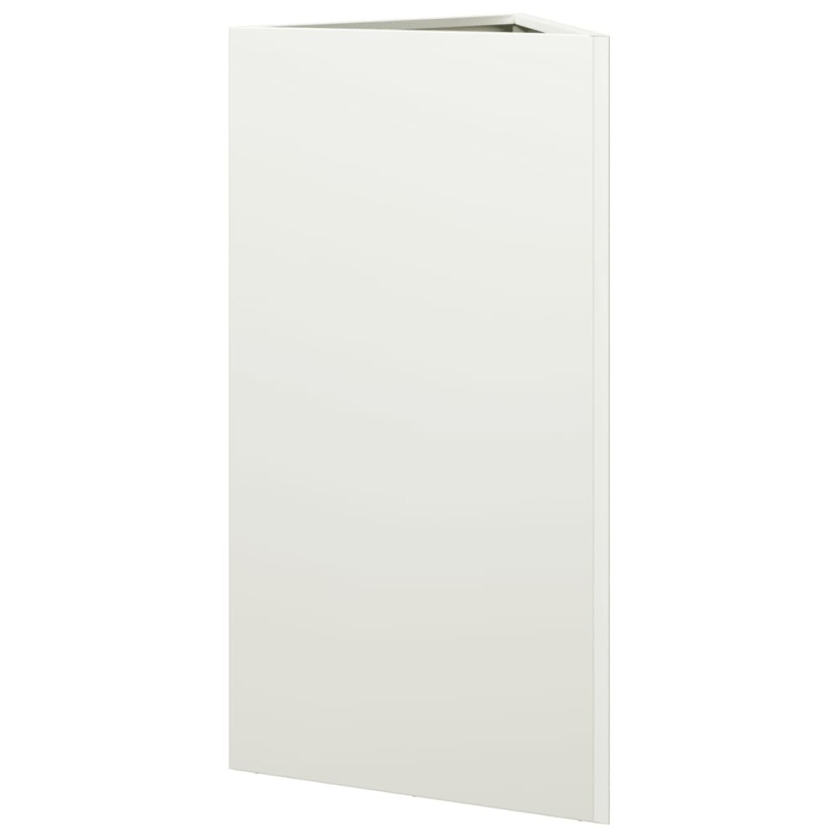 vidaXL Ζαρντινιέρα Κήπου Λευκή Τρίγωνο 40x34,5x75εκ από Ατσάλι
