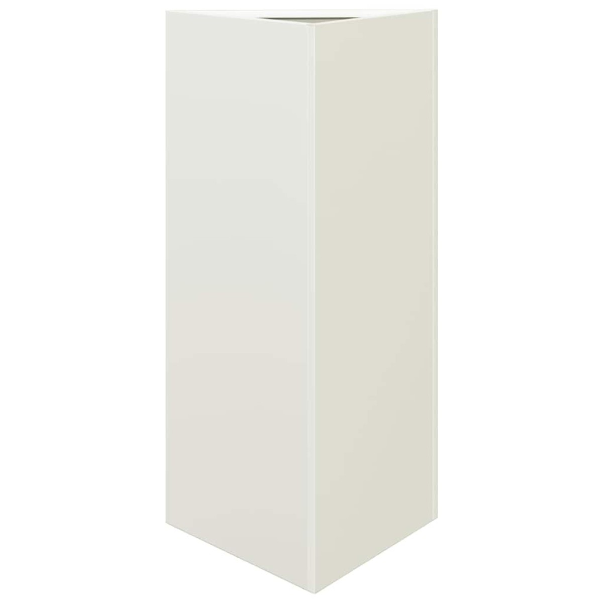 vidaXL Ζαρντινιέρες Κήπου 2 τεμ. Λευκό Τρίγωνο 40x34,5x75εκ από Ατσάλι