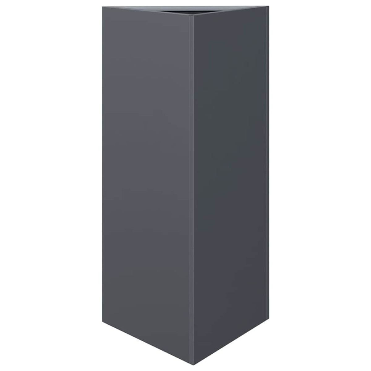 vidaXL Ζαρντινιέρα Κήπου Ανθρακί Τρίγωνο 40x34,5x75 εκ. Ατσάλι