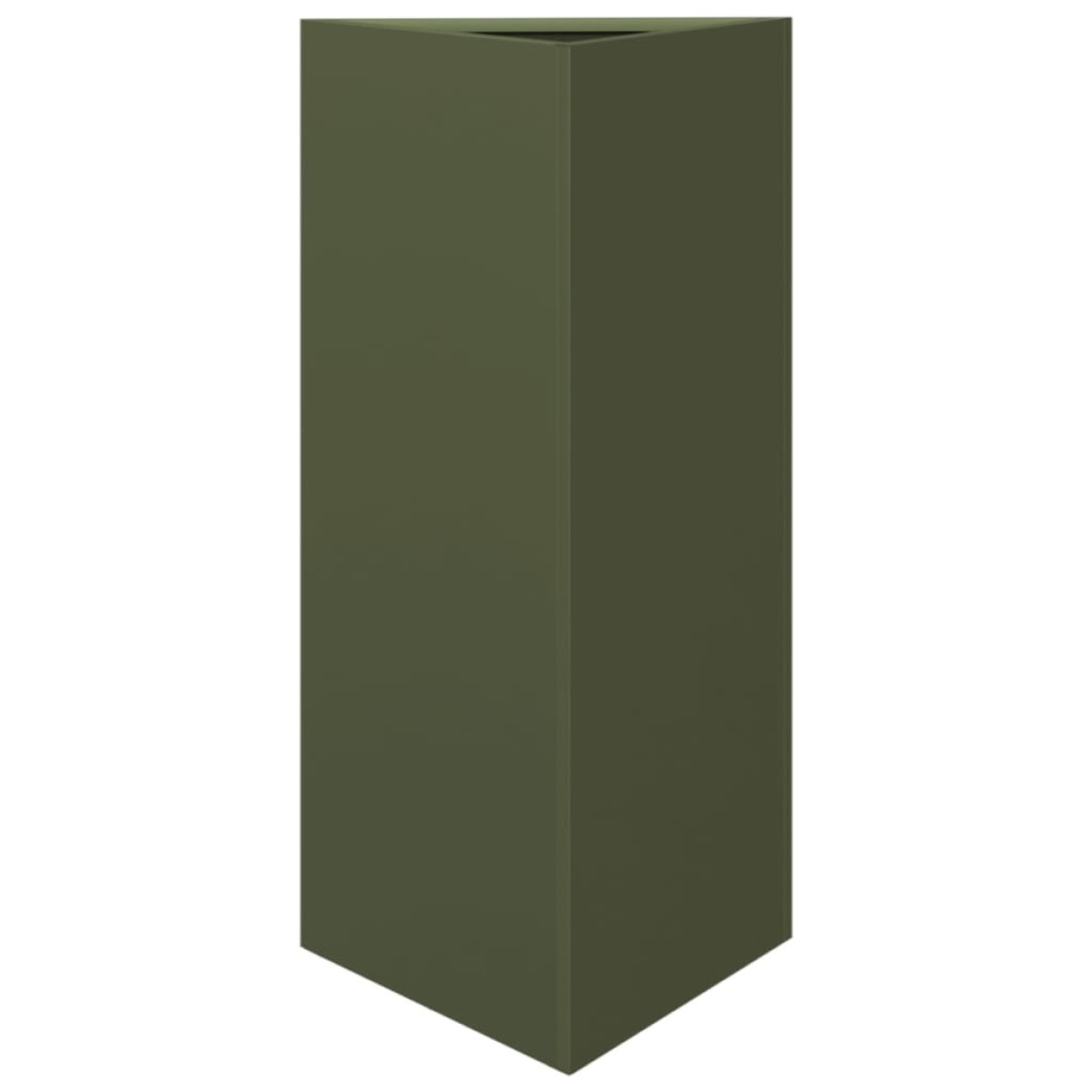 vidaXL Ζαρντινιέρα Κήπου Λαδί Τρίγωνο 40x34,5x75εκ. από Ατσάλι