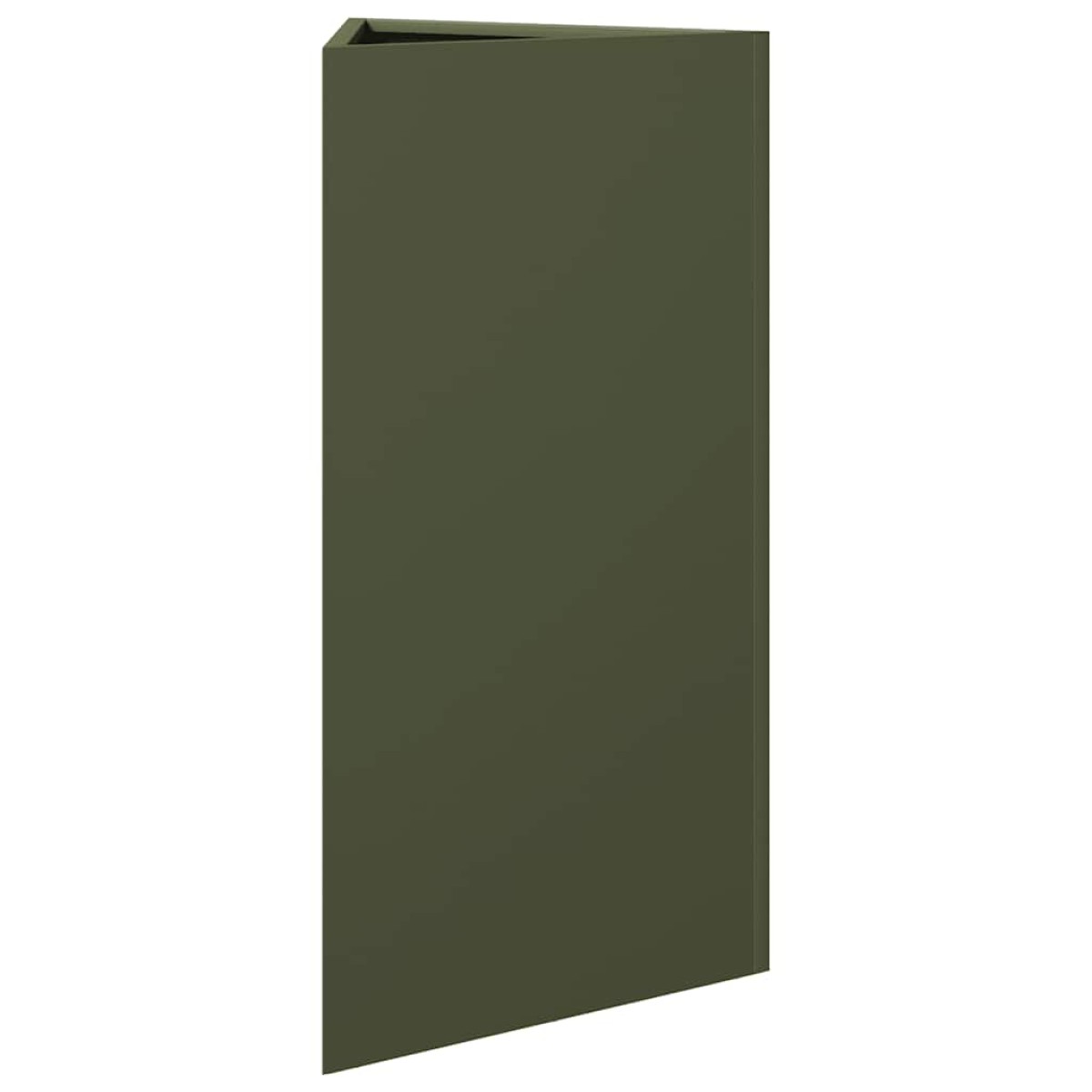 vidaXL Ζαρντινιέρα Κήπου Λαδί Τρίγωνο 40x34,5x75εκ. από Ατσάλι
