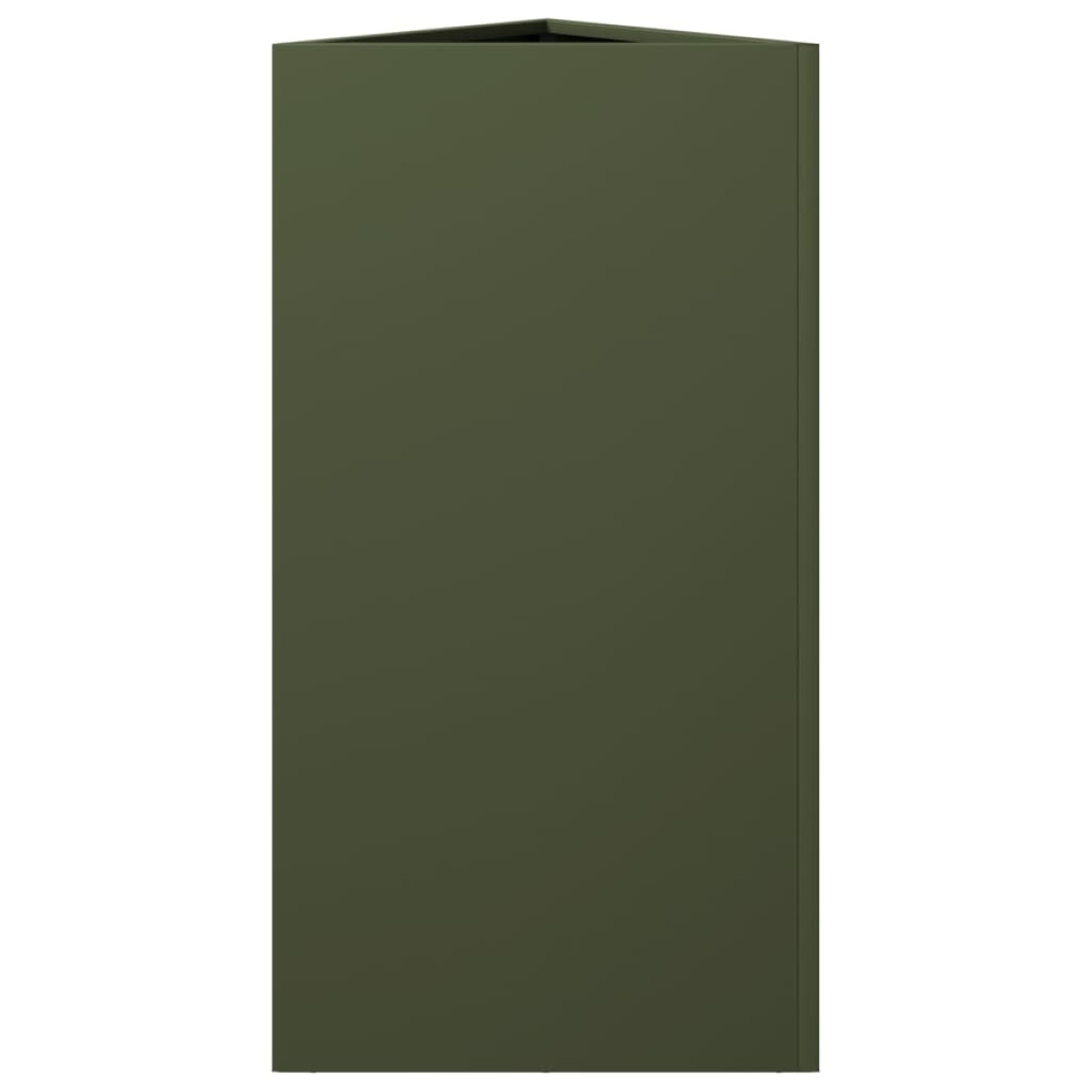 vidaXL Ζαρντινιέρα Κήπου Λαδί Τρίγωνο 40x34,5x75εκ. από Ατσάλι