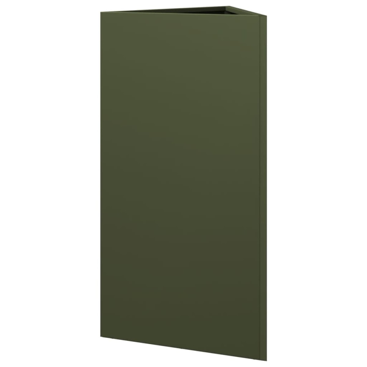 vidaXL Ζαρντινιέρα Κήπου Λαδί Τρίγωνο 40x34,5x75εκ. από Ατσάλι