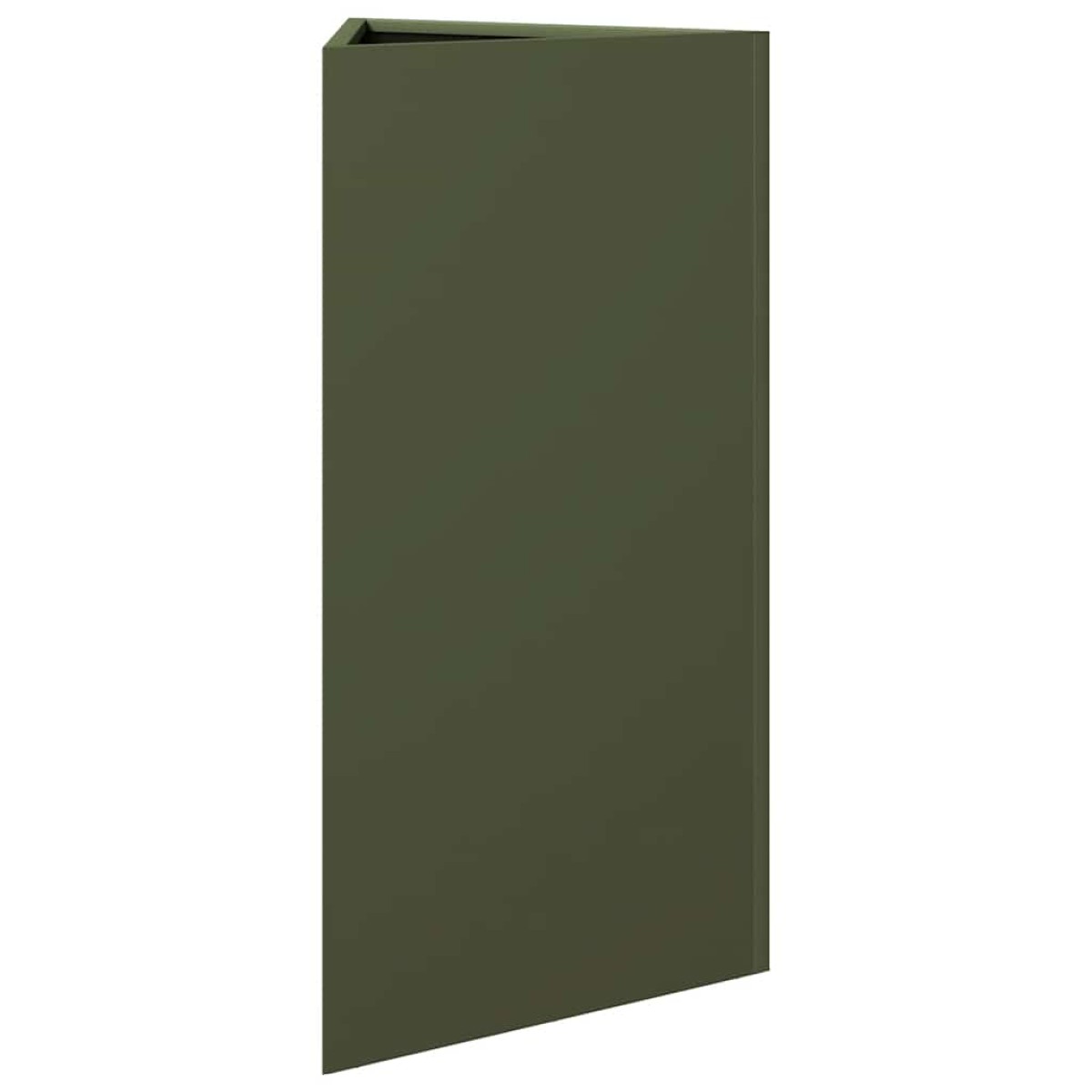vidaXL Ζαρντινιέρες Κήπου 2 τεμ. Λαδί Τρίγωνο 40x34,5x75εκ. από Ατσάλι