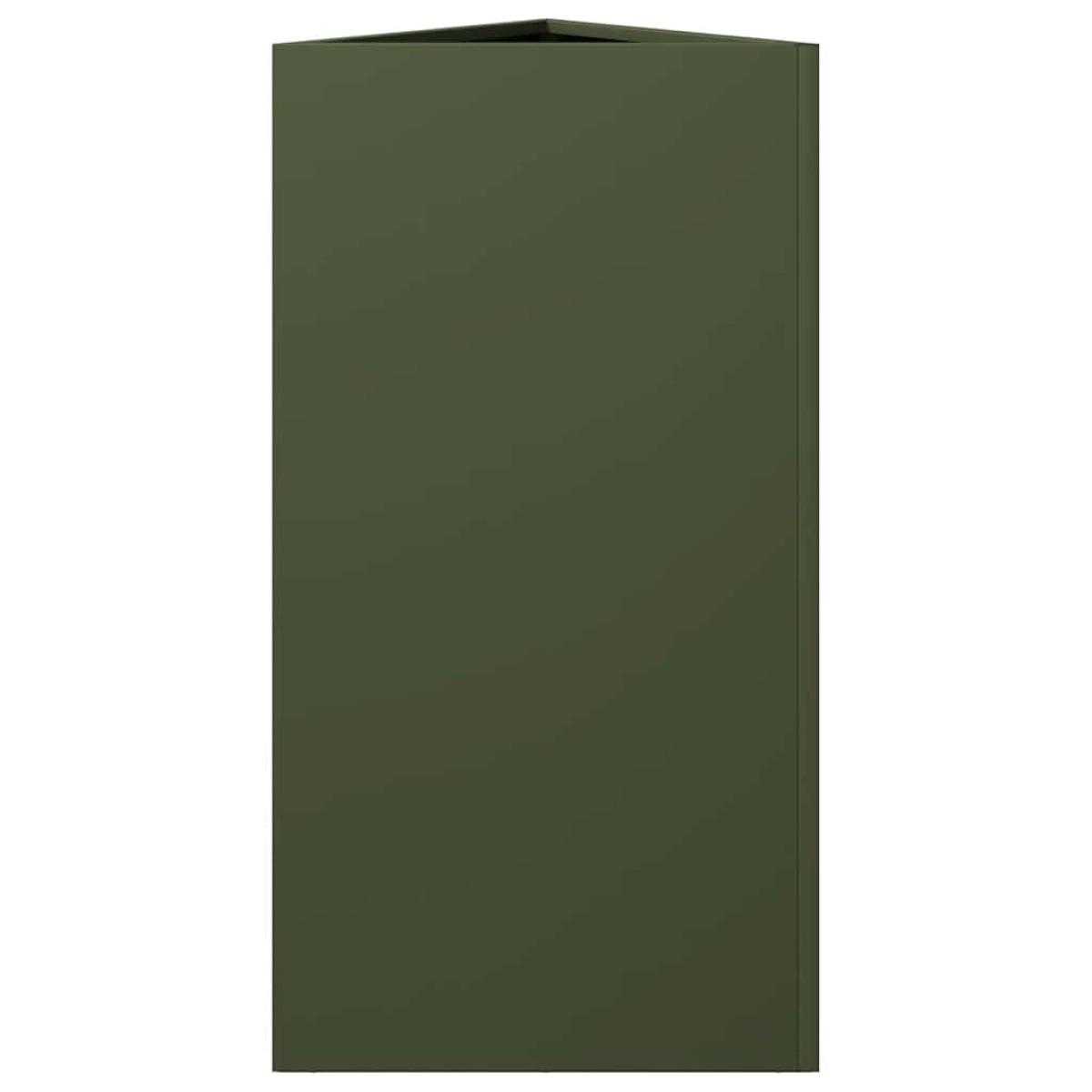 vidaXL Ζαρντινιέρες Κήπου 2 τεμ. Λαδί Τρίγωνο 40x34,5x75εκ. από Ατσάλι