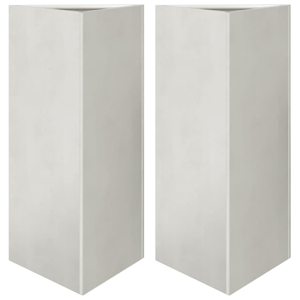 vidaXL Ζαρντινιέρες Κήπου 2 τεμ. Τρίγωνο 40x34,5x75 εκ Ανοξείδωτο Ατσάλι