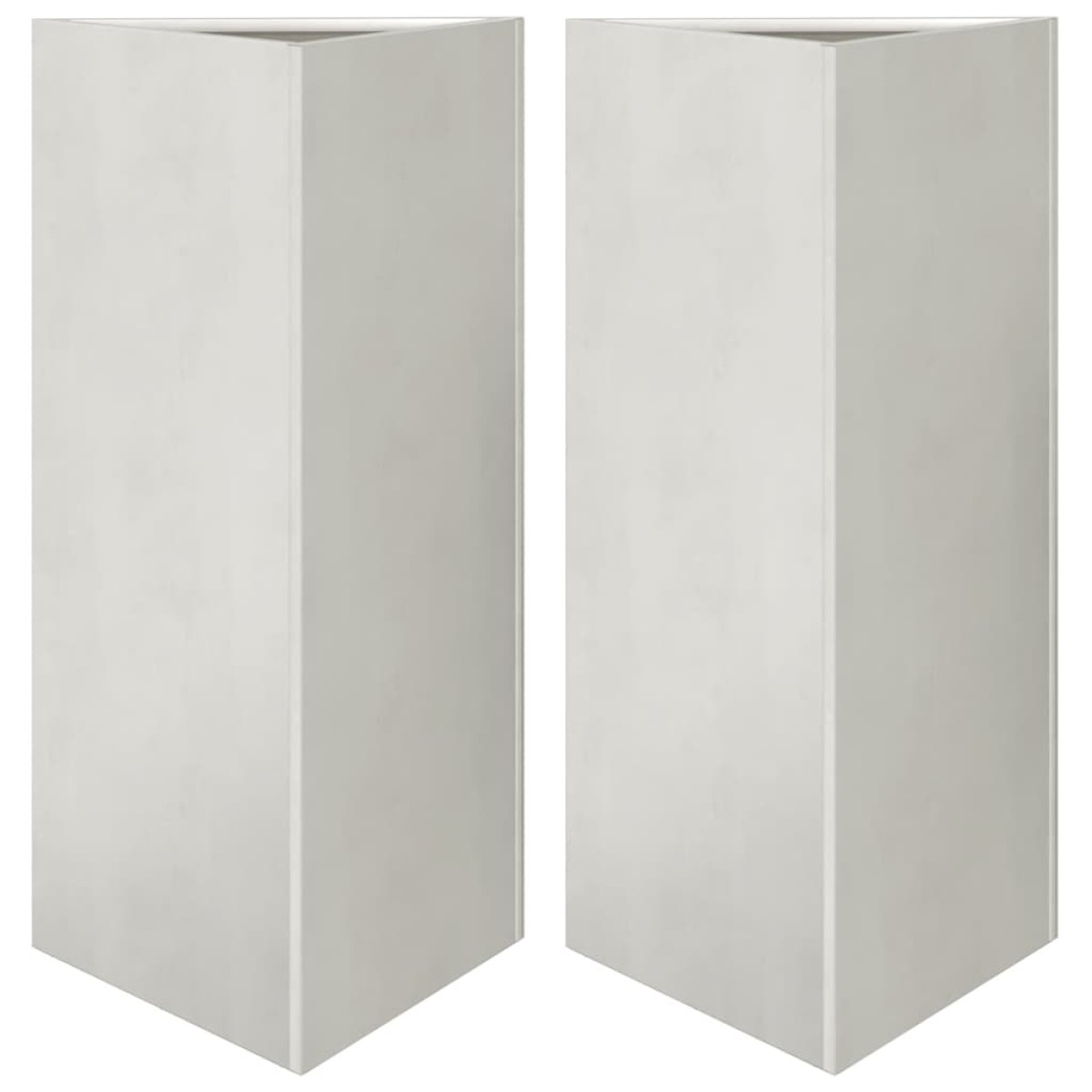 vidaXL Ζαρντινιέρες Κήπου 2 τεμ. Τρίγωνο 40x34,5x75 εκ Ανοξείδωτο Ατσάλι