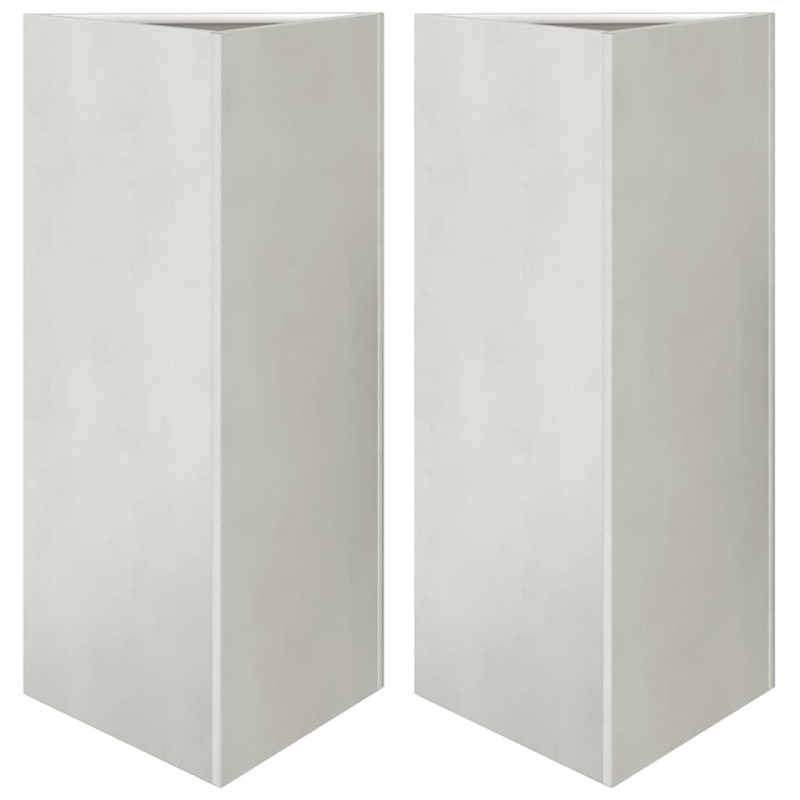 vidaXL Ζαρντινιέρες Κήπου 2 τεμ. Τρίγωνο 40x34,5x75 εκ Ανοξείδωτο Ατσάλι