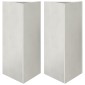 vidaXL Ζαρντινιέρες Κήπου 2 τεμ. Τρίγωνο 40x34,5x75 εκ Ανοξείδωτο Ατσάλι
