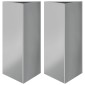 vidaXL Ζαρντινιέρες Κήπου 2 τεμ. Τρίγωνο 40x34,5x75 εκ Γαλβ. Ατσάλι