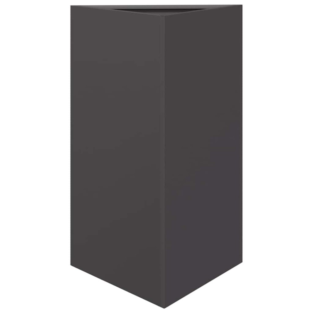 vidaXL Ζαρντινιέρα Κήπου Μαύρη Τρίγωνη 50x43x75 εκ. από Ατσάλι
