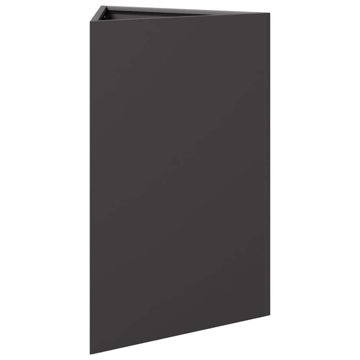 vidaXL Ζαρντινιέρα Κήπου Μαύρη Τρίγωνη 50x43x75 εκ. από Ατσάλι