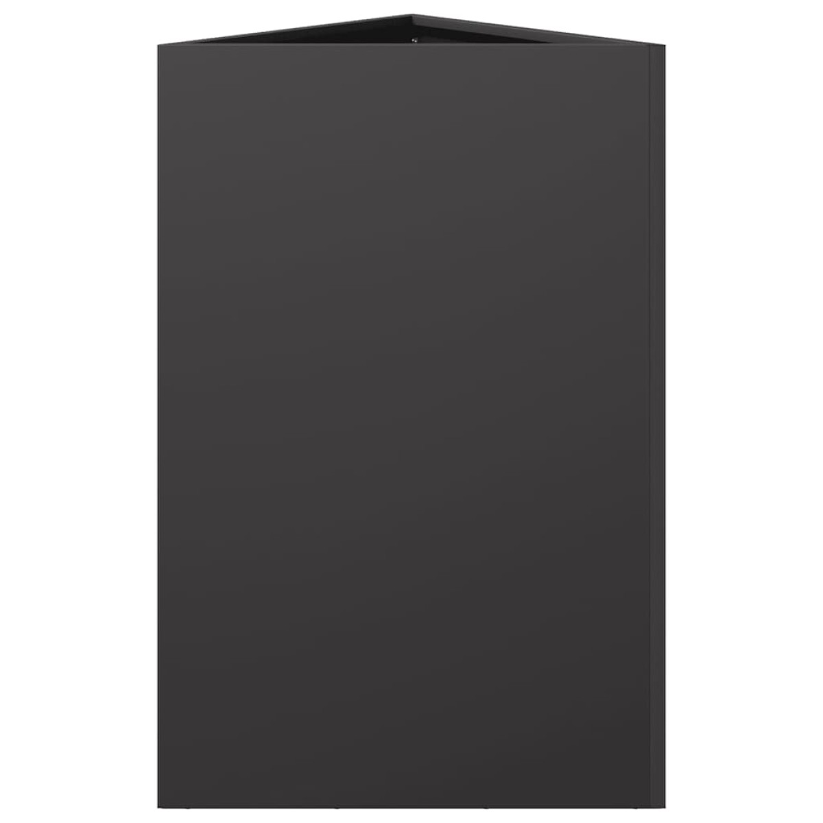 vidaXL Ζαρντινιέρα Κήπου Μαύρη Τρίγωνη 50x43x75 εκ. από Ατσάλι