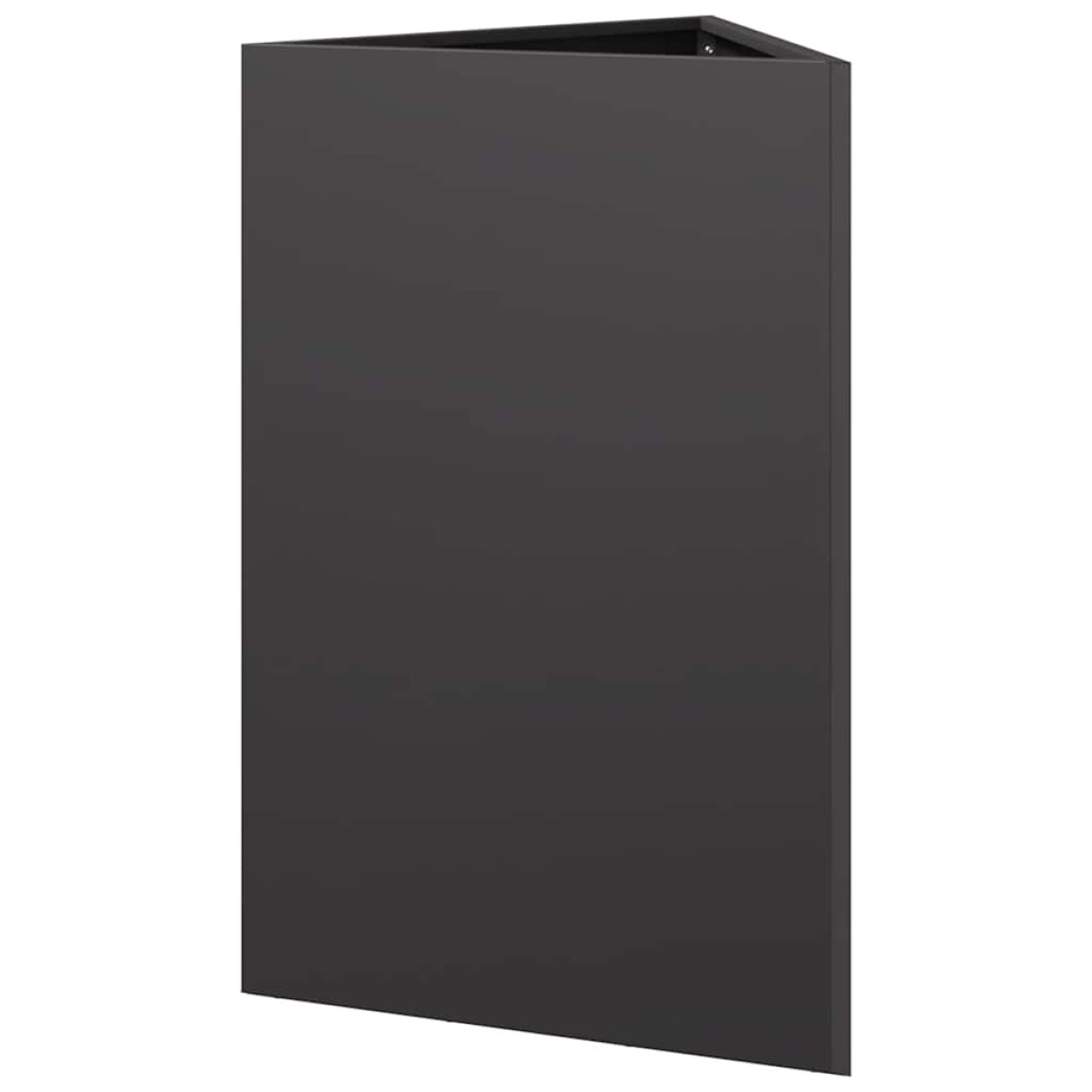 vidaXL Ζαρντινιέρα Κήπου Μαύρη Τρίγωνη 50x43x75 εκ. από Ατσάλι
