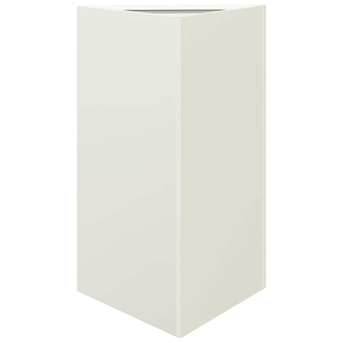 vidaXL Ζαρντινιέρα Κήπου Λευκό Τρίγωνο 50x43x75 εκ. από Ατσάλι