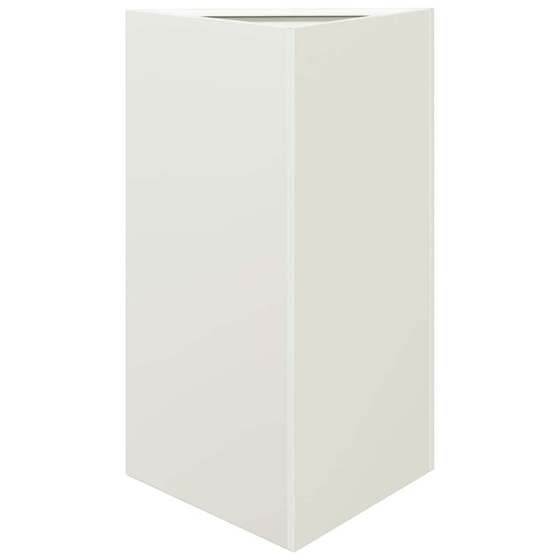 vidaXL Ζαρντινιέρα Κήπου Λευκό Τρίγωνο 50x43x75 εκ. από Ατσάλι