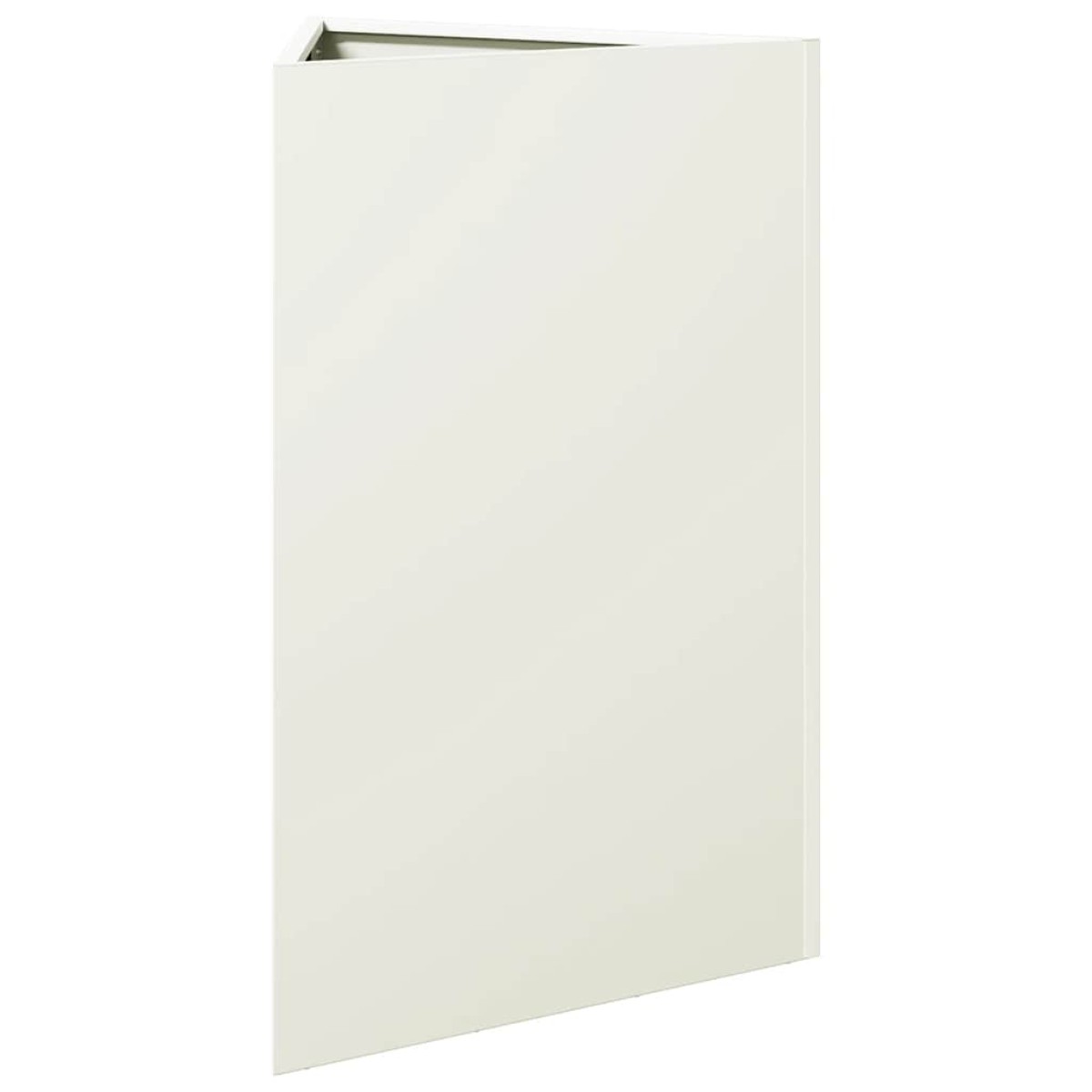 vidaXL Ζαρντινιέρα Κήπου Λευκό Τρίγωνο 50x43x75 εκ. από Ατσάλι