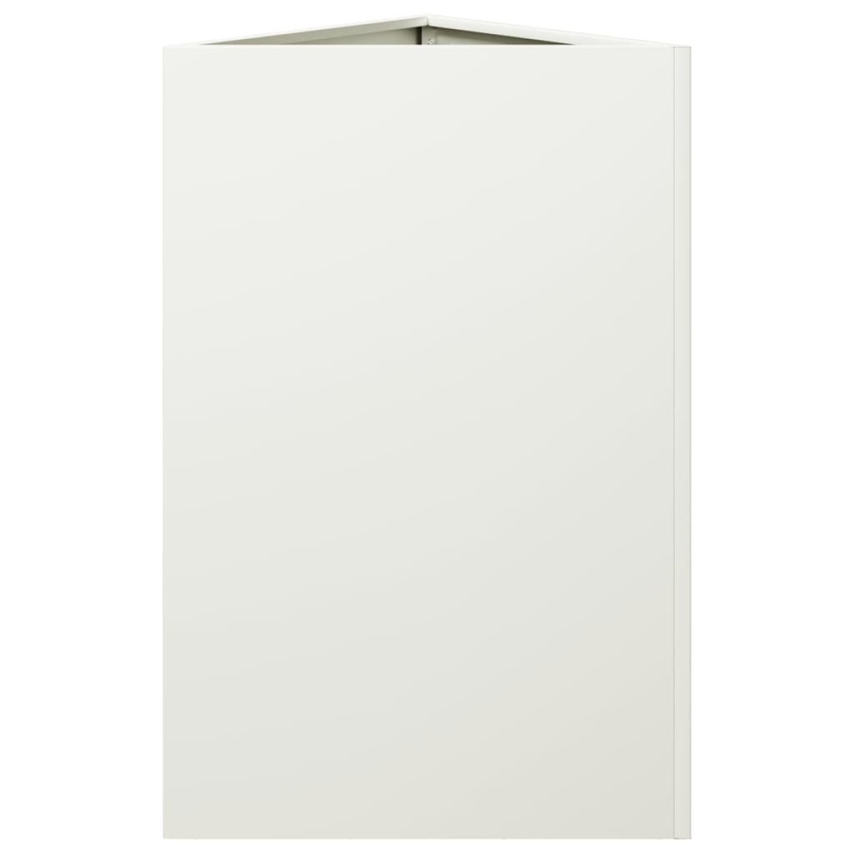 vidaXL Ζαρντινιέρα Κήπου Λευκό Τρίγωνο 50x43x75 εκ. από Ατσάλι