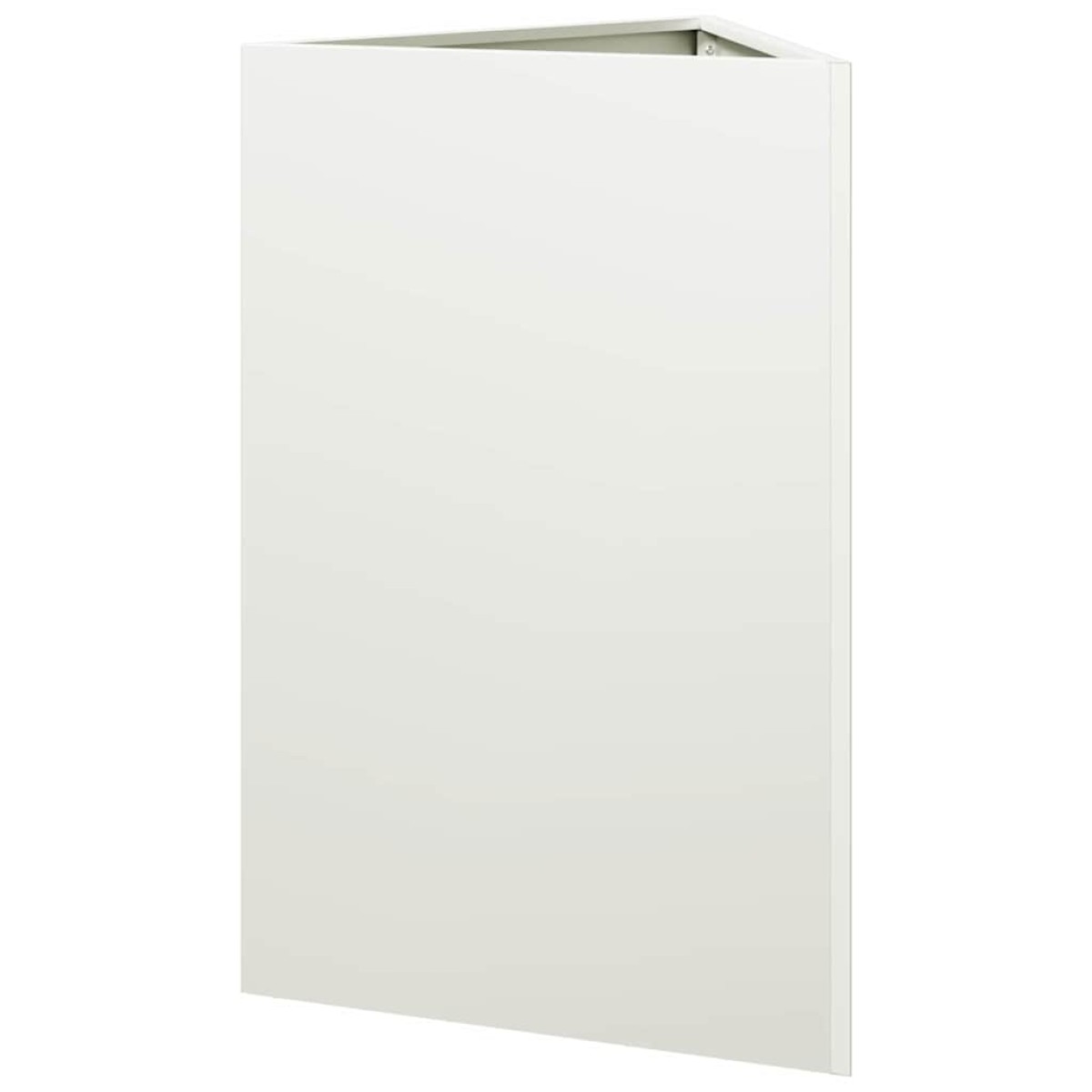 vidaXL Ζαρντινιέρα Κήπου Λευκό Τρίγωνο 50x43x75 εκ. από Ατσάλι