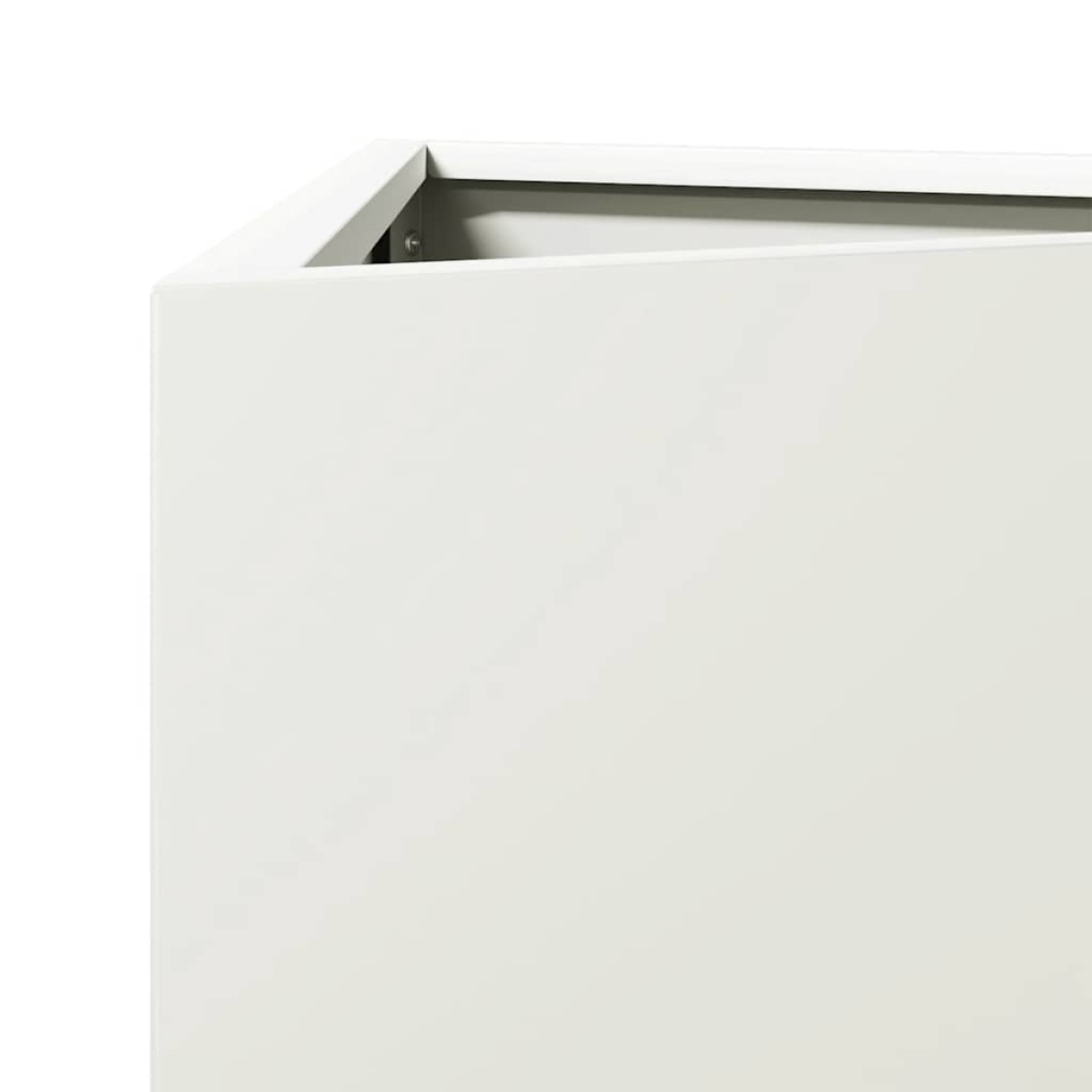 vidaXL Ζαρντινιέρα Κήπου Λευκό Τρίγωνο 50x43x75 εκ. από Ατσάλι