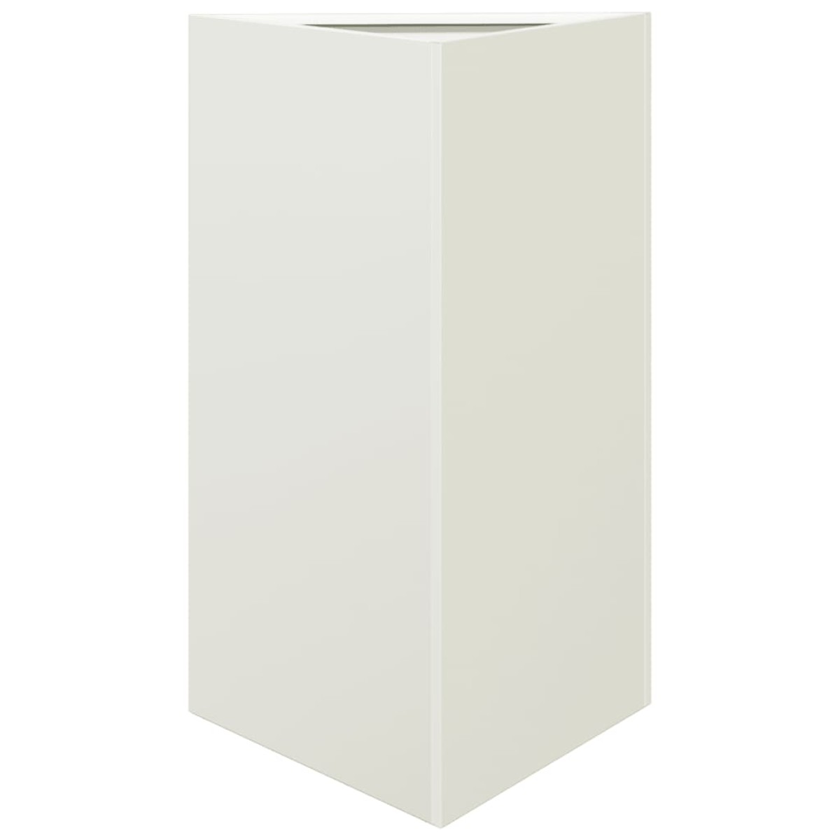 vidaXL Ζαρντινιέρες Κήπου 2 τεμ. Λευκό Τρίγωνο 50x43x75 εκ. από Ατσάλι
