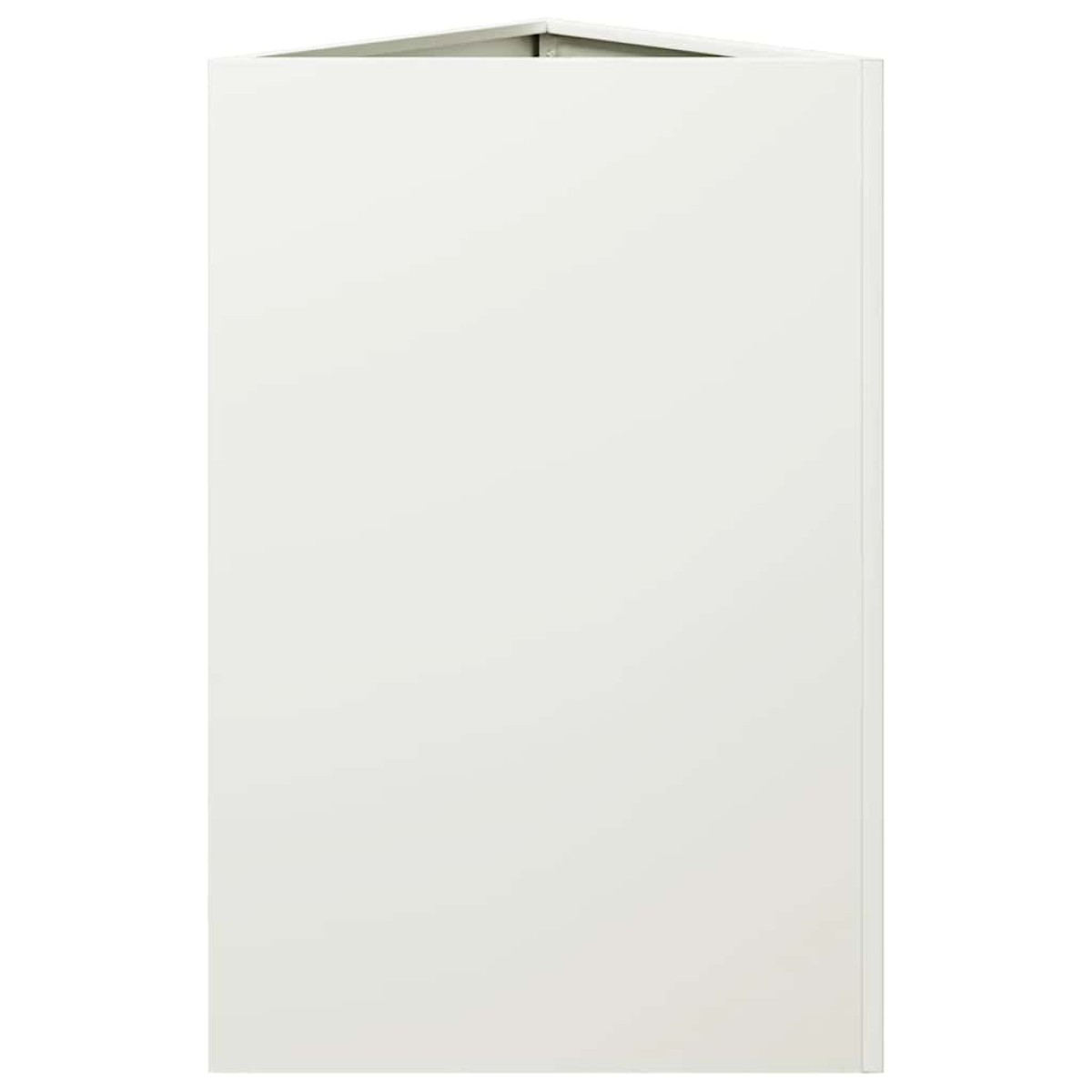 vidaXL Ζαρντινιέρες Κήπου 2 τεμ. Λευκό Τρίγωνο 50x43x75 εκ. από Ατσάλι