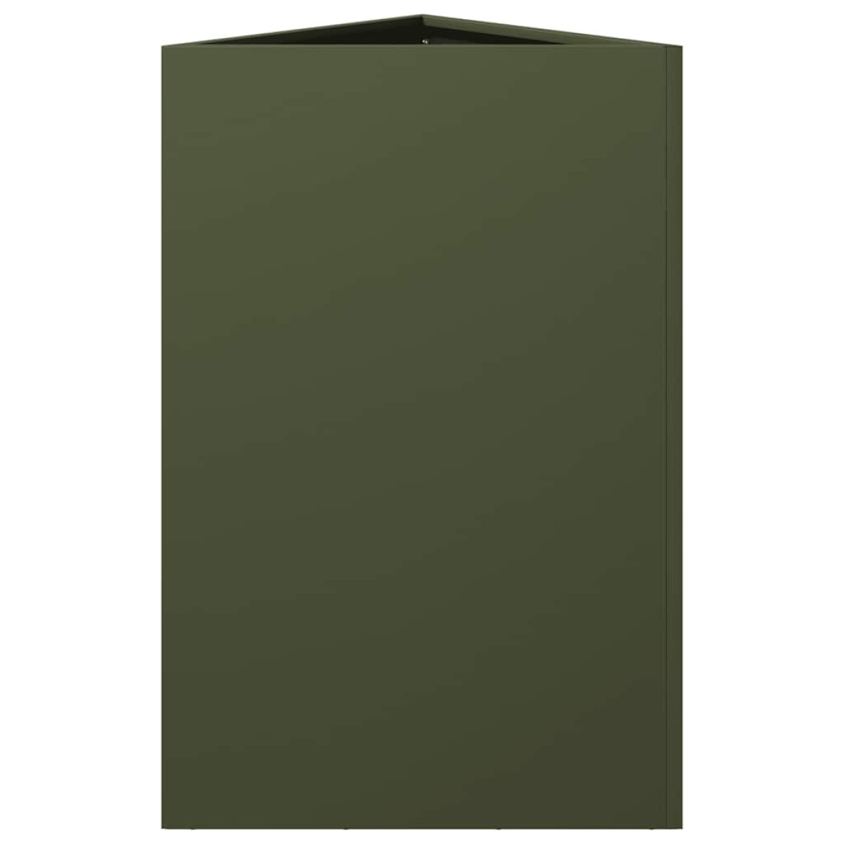 vidaXL Ζαρντινιέρα Κήπου Λαδί Τρίγωνο 50x43x75 εκ. από Ατσάλι