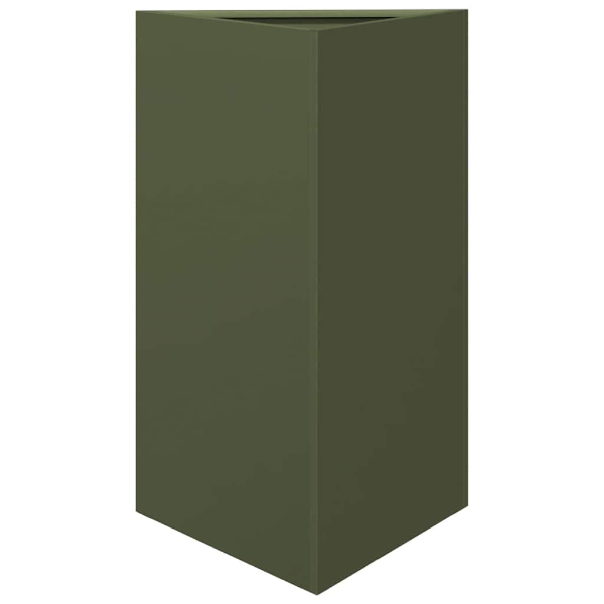 vidaXL Ζαρντινιέρες Κήπου 2 τεμ. Λαδί Τρίγωνο 50x43x75 εκ. από Ατσάλι