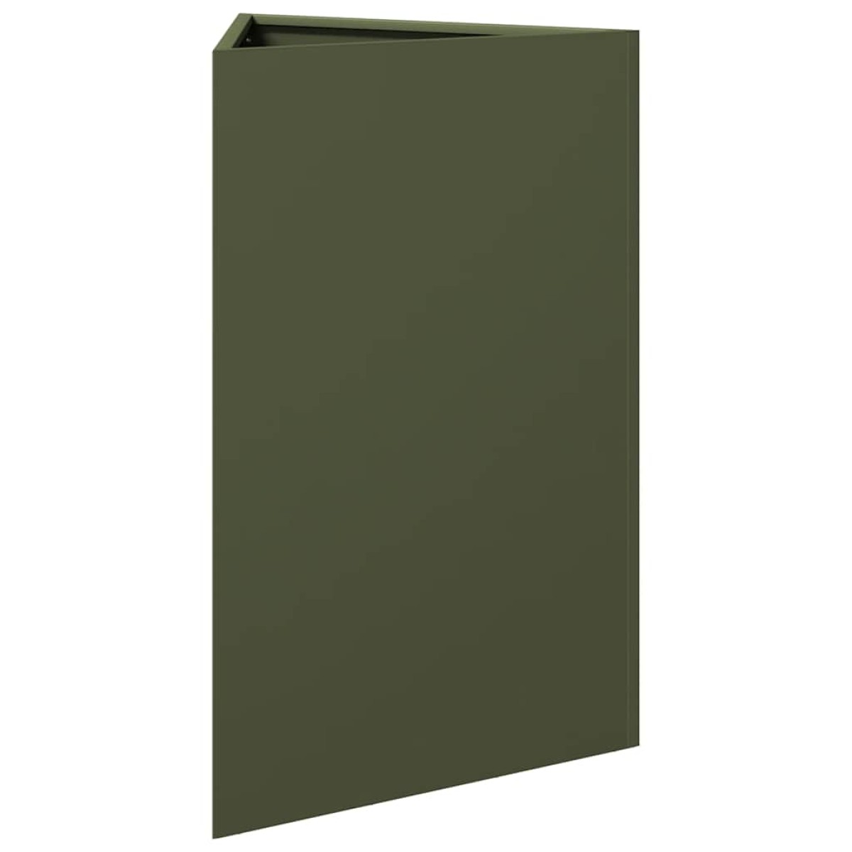 vidaXL Ζαρντινιέρες Κήπου 2 τεμ. Λαδί Τρίγωνο 50x43x75 εκ. από Ατσάλι