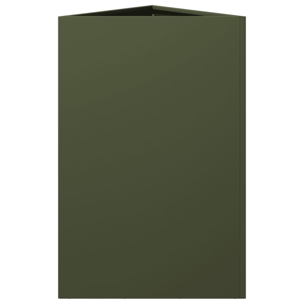 vidaXL Ζαρντινιέρες Κήπου 2 τεμ. Λαδί Τρίγωνο 50x43x75 εκ. από Ατσάλι