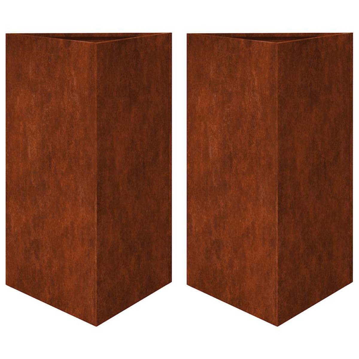 vidaXL Ζαρντινιέρες Κήπου 2τεμ. 50x43x75 εκ Ατσάλι Σκληρυθέν στον Αέρα