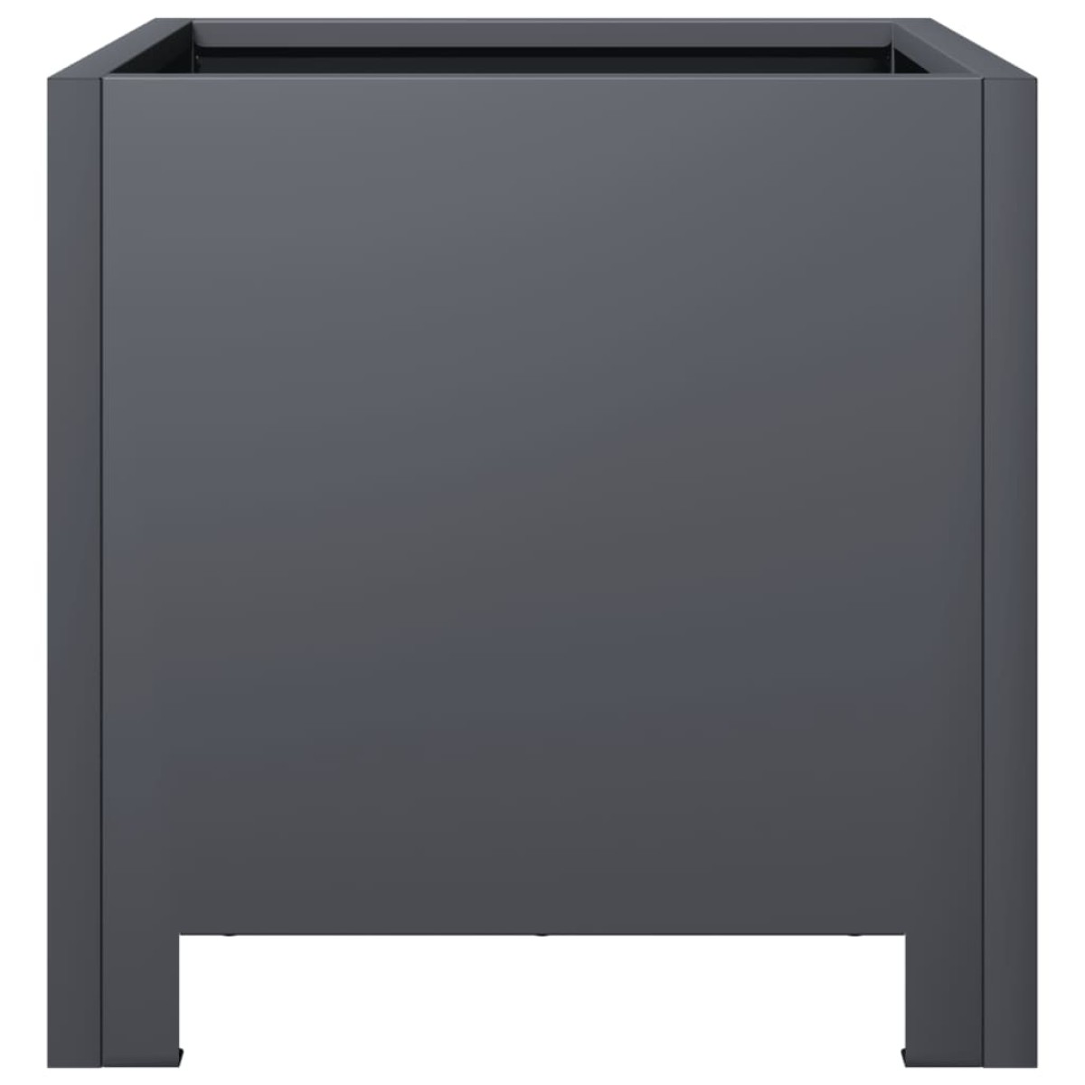 vidaXL Ζαρντινιέρες Κήπου 2 τεμ. Ανθρακί 30x30x30 εκ. από Ατσάλι