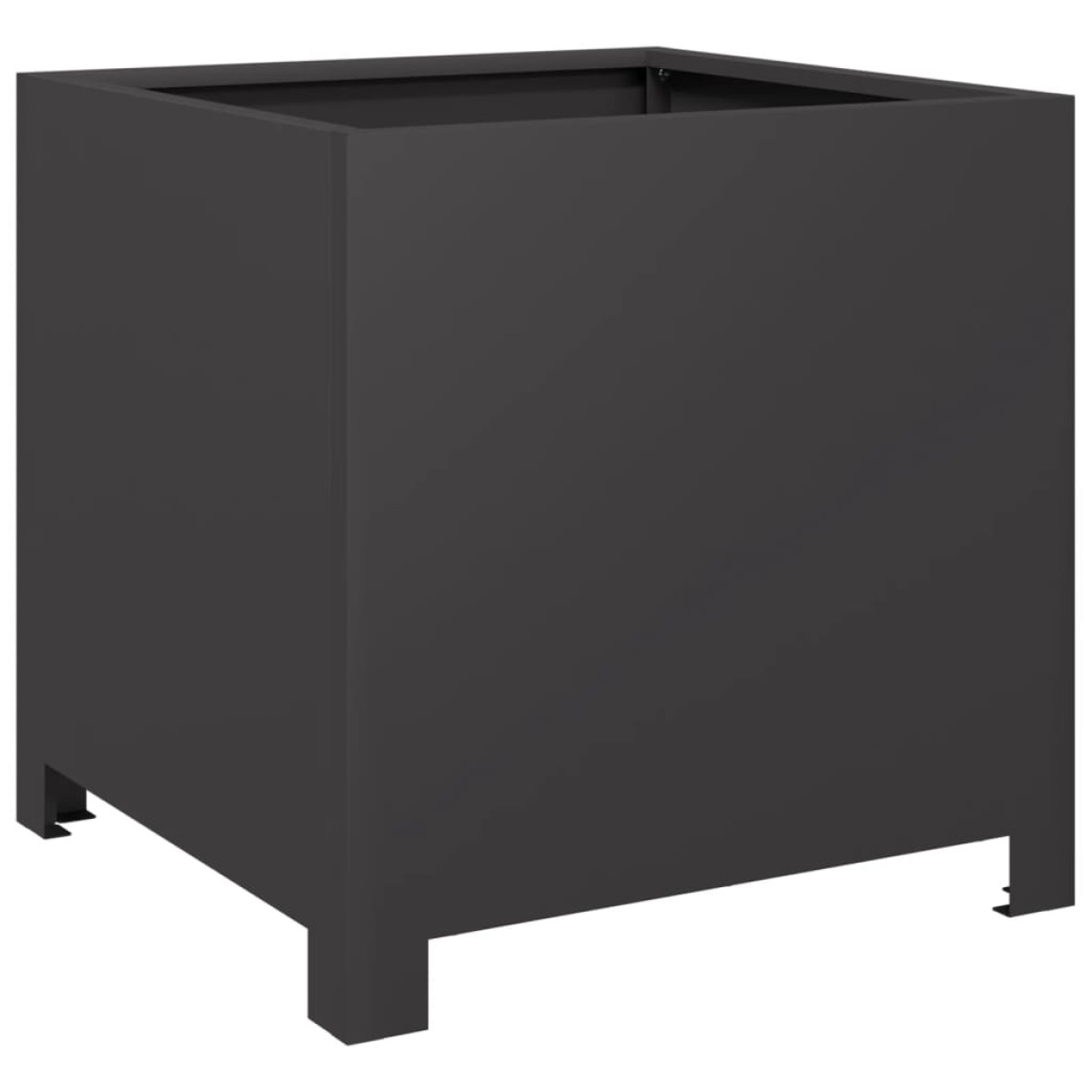 vidaXL Ζαρντινιέρες Κήπου 2 τεμ. Μαύρο 40x40x40 εκ. από Ατσάλι