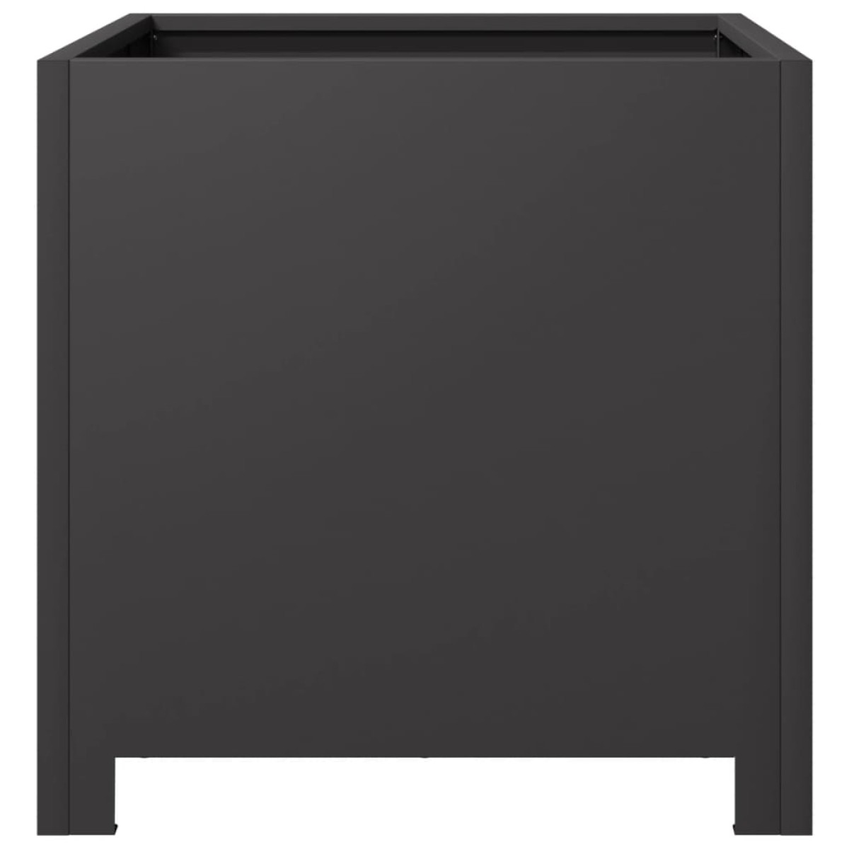 vidaXL Ζαρντινιέρες Κήπου 2 τεμ. Μαύρο 40x40x40 εκ. από Ατσάλι