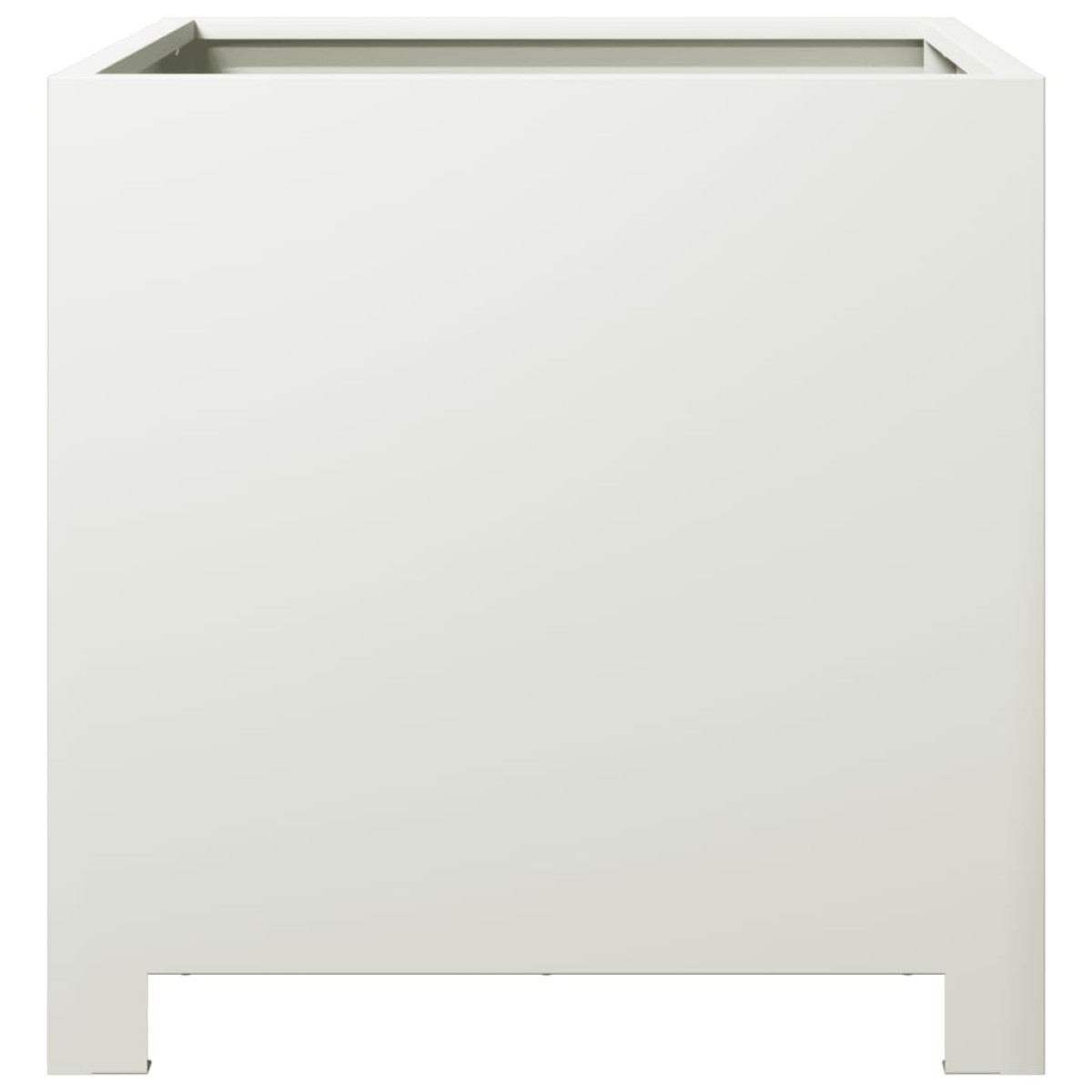 vidaXL Ζαρντινιέρα Λευκή 40 x 40 x 40 εκ. από Ατσάλι