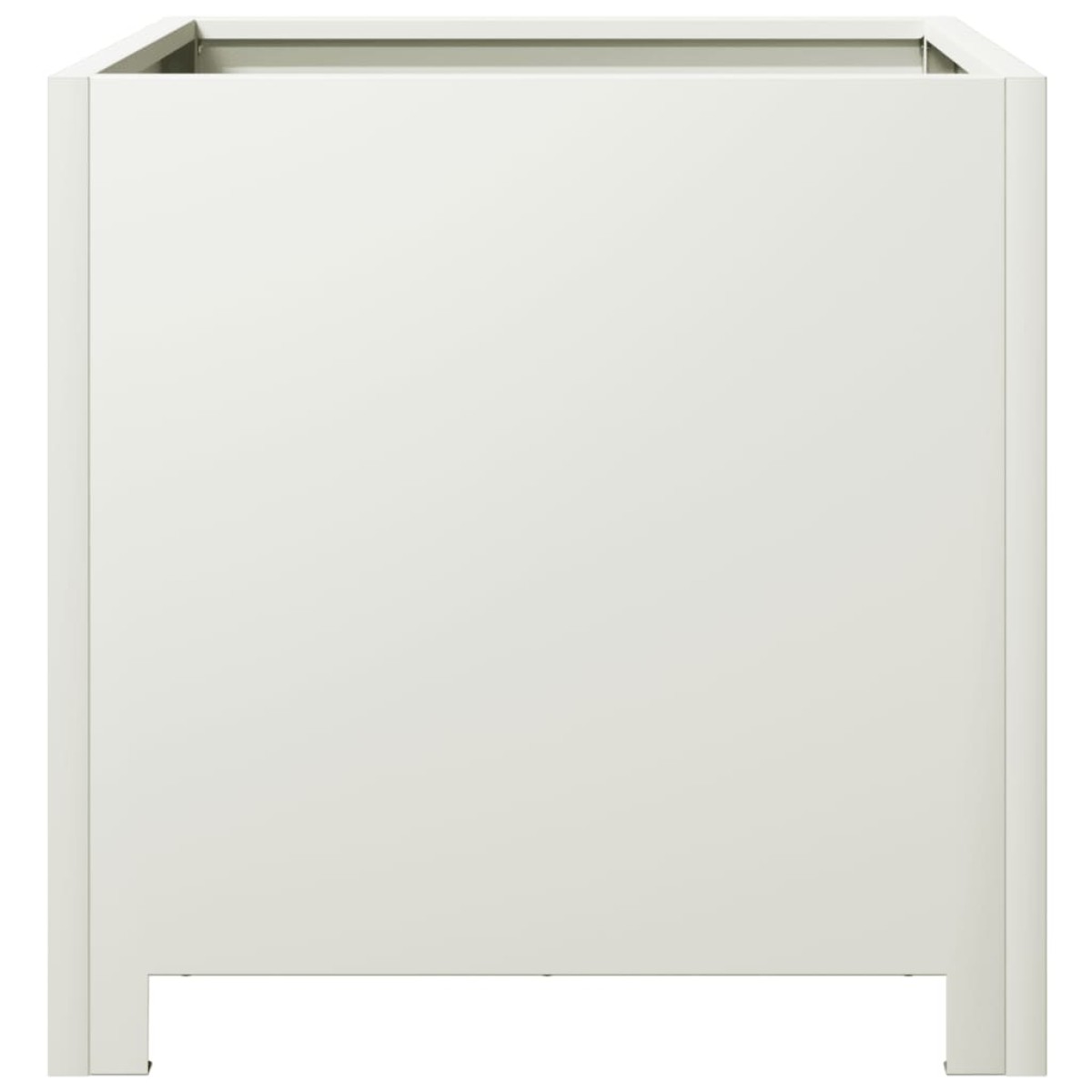 vidaXL Ζαρντινιέρα Λευκή 40 x 40 x 40 εκ. από Ατσάλι