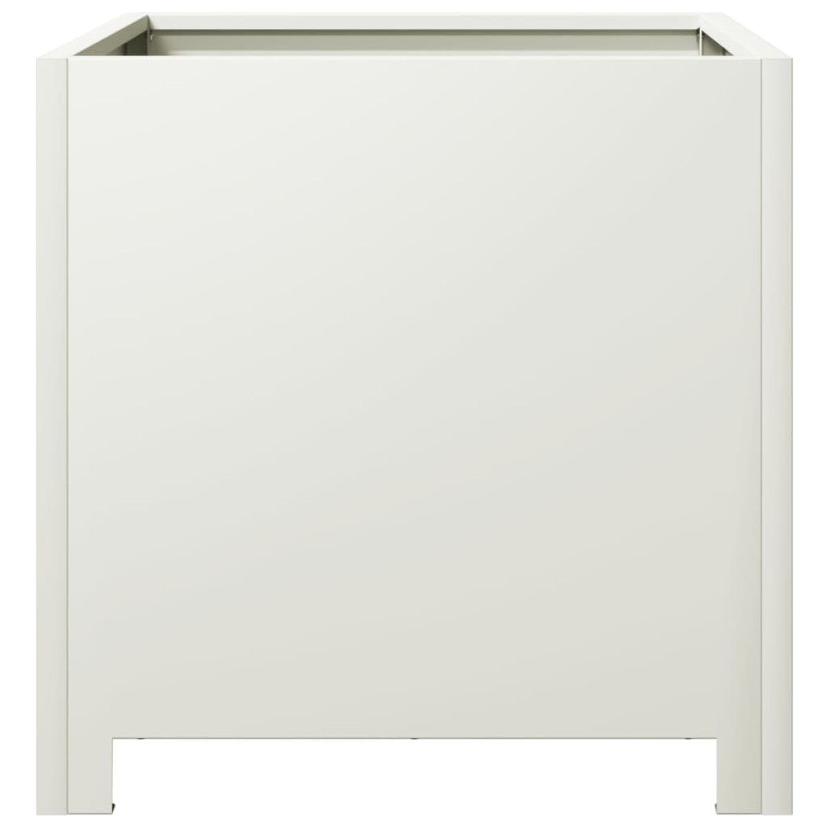 vidaXL Ζαρντινιέρες Κήπου 2 τεμ. Λευκό 40x40x40 εκ. από Ατσάλι