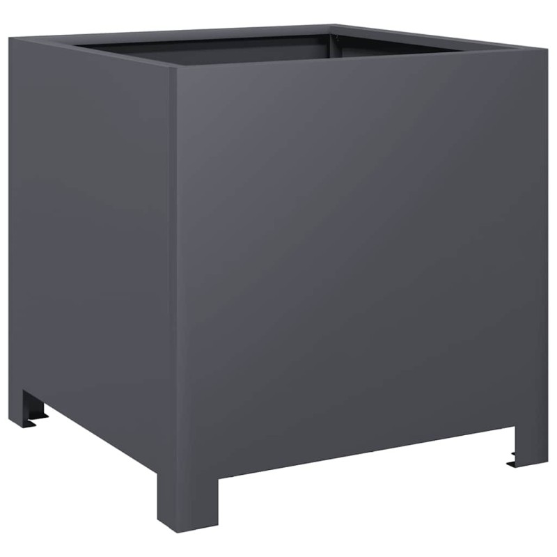 vidaXL Ζαρντινιέρα Κήπου Ανθρακί 40x40x40 εκ. από Ατσάλι