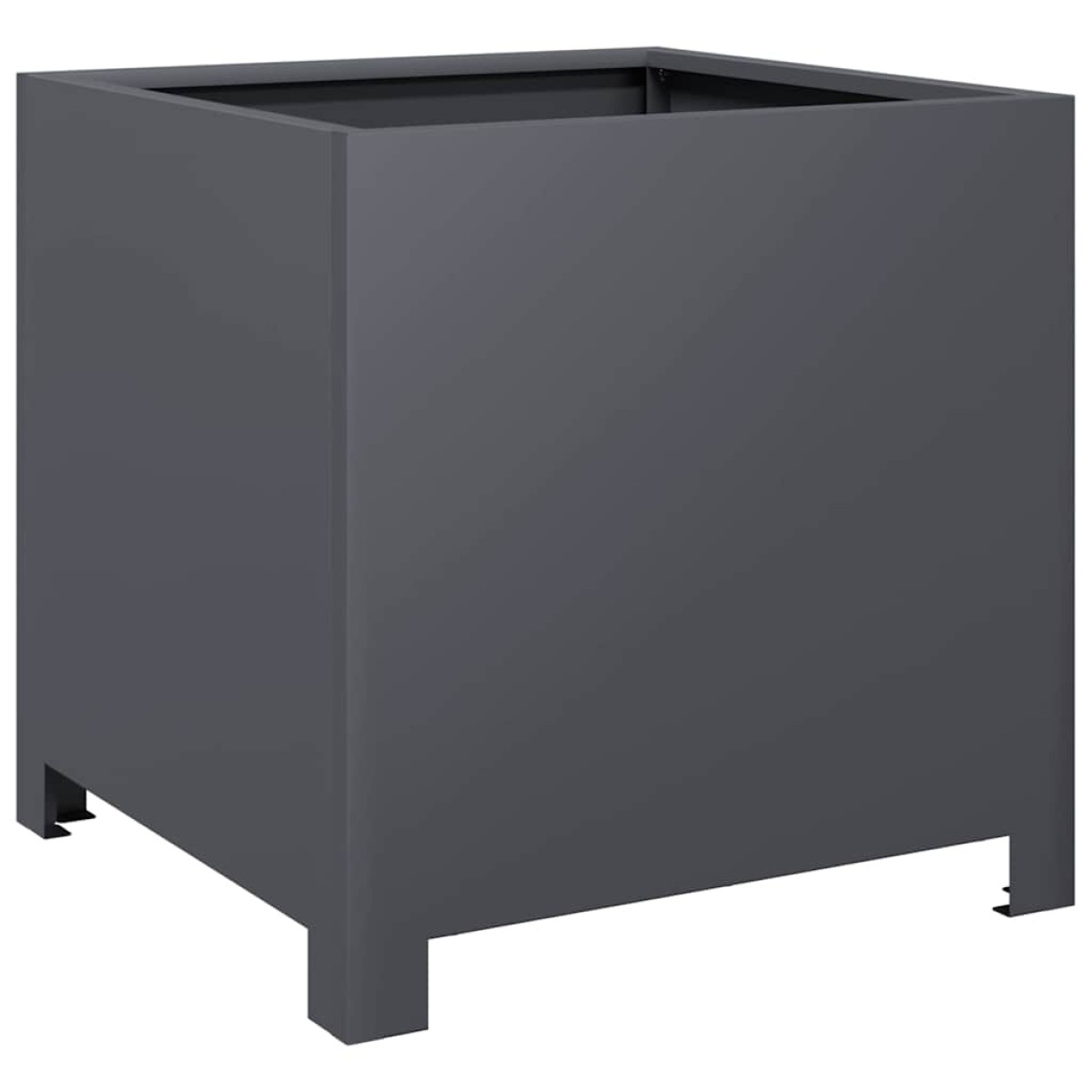 vidaXL Ζαρντινιέρα Κήπου Ανθρακί 40x40x40 εκ. από Ατσάλι
