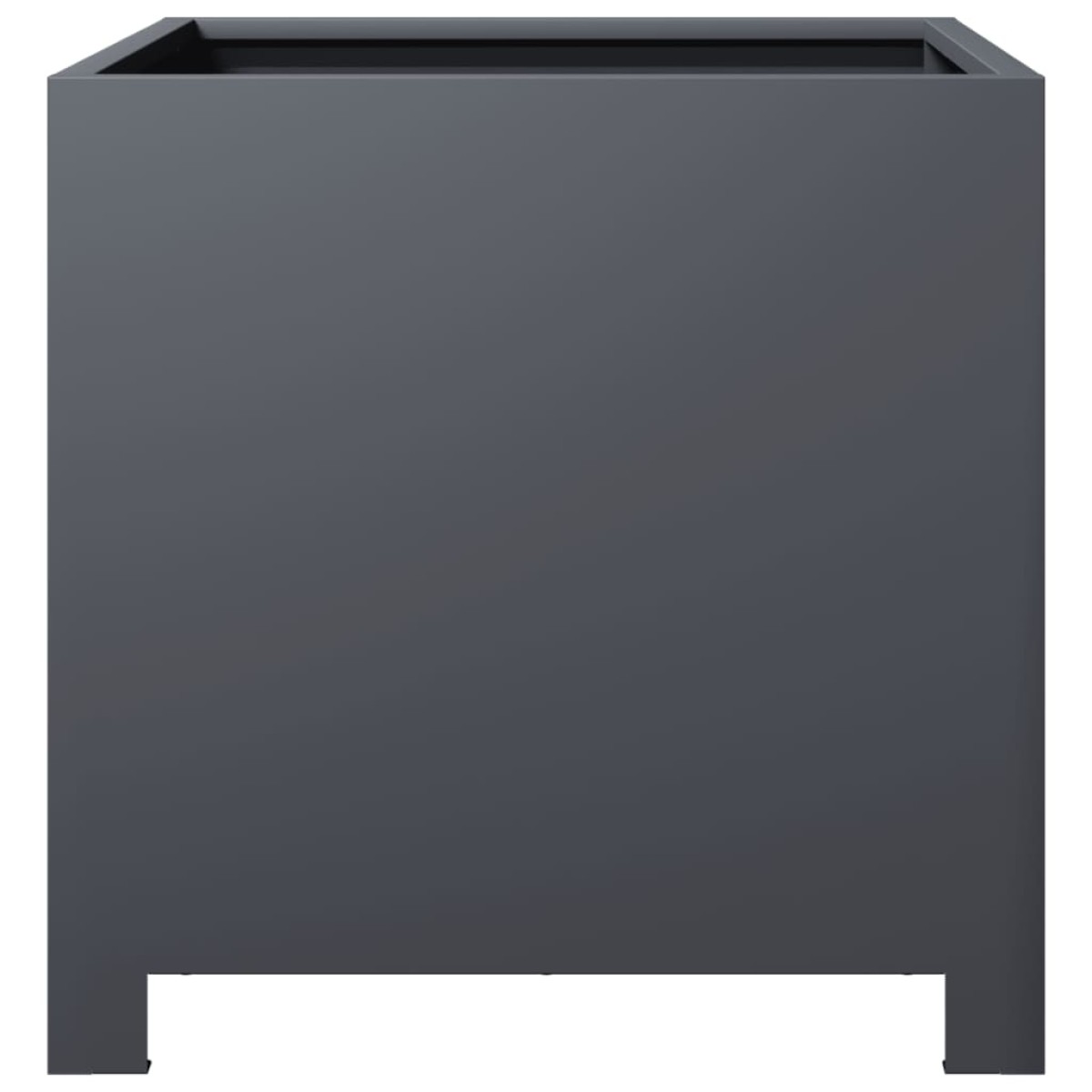 vidaXL Ζαρντινιέρες Κήπου 2 τεμ. Ανθρακί 40x40x40 εκ. από Ατσάλι