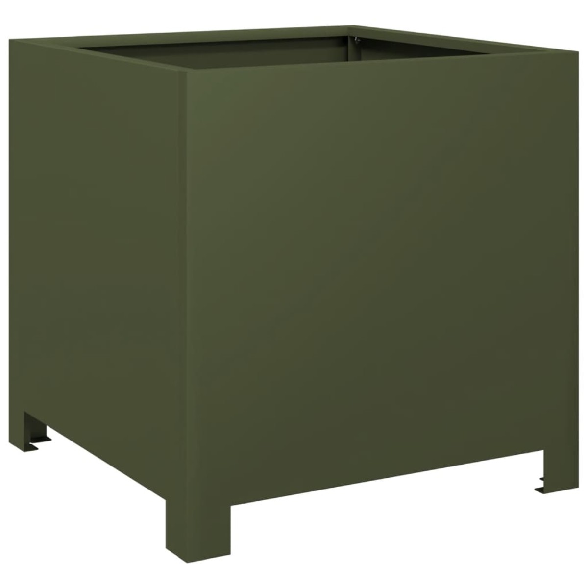 vidaXL Ζαρντινιέρες Κήπου 2 τεμ. Λαδί 40x40x40 εκ. από Ατσάλι