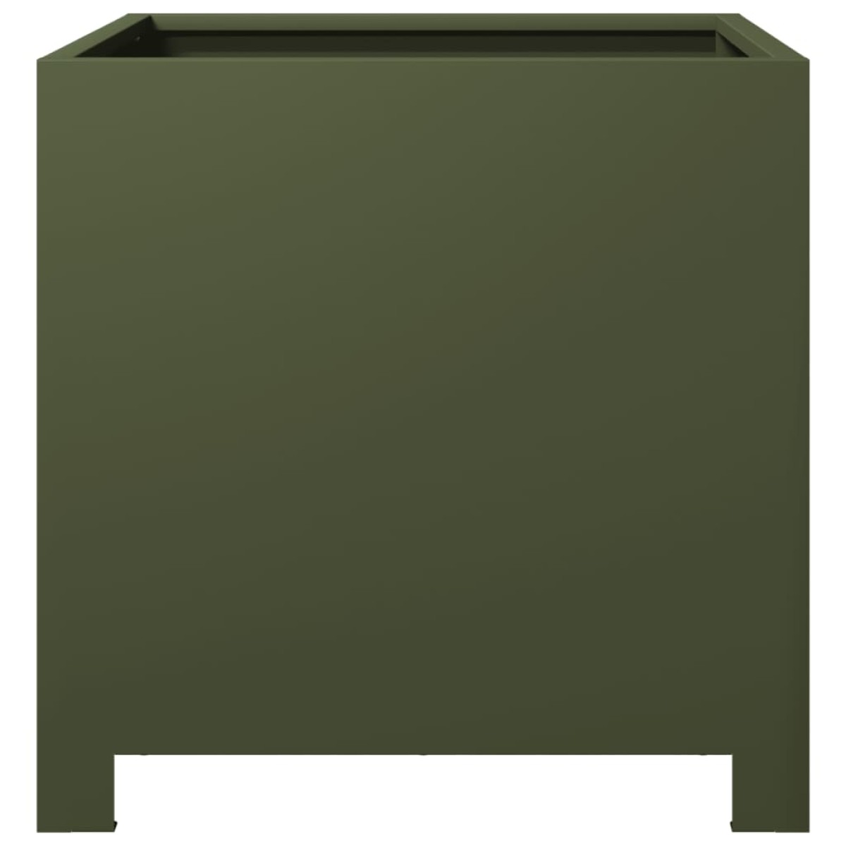 vidaXL Ζαρντινιέρες Κήπου 2 τεμ. Λαδί 40x40x40 εκ. από Ατσάλι