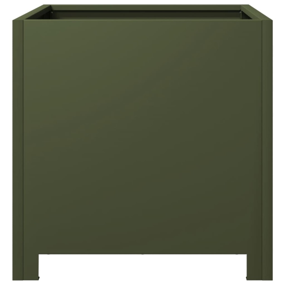 vidaXL Ζαρντινιέρες Κήπου 2 τεμ. Λαδί 40x40x40 εκ. από Ατσάλι