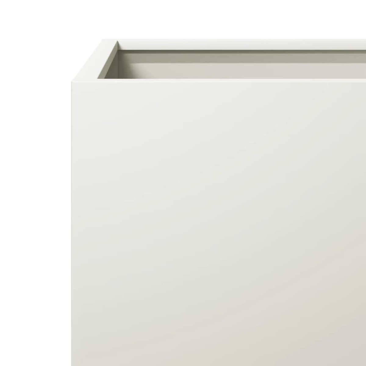 vidaXL Ζαρντινιέρα Κήπου Λευκό 50 x 50 x 50 εκ από Ατσάλι